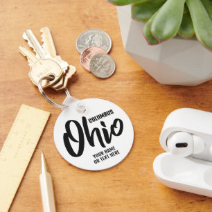Llavero Ubicación personalizada y texto Ohio
