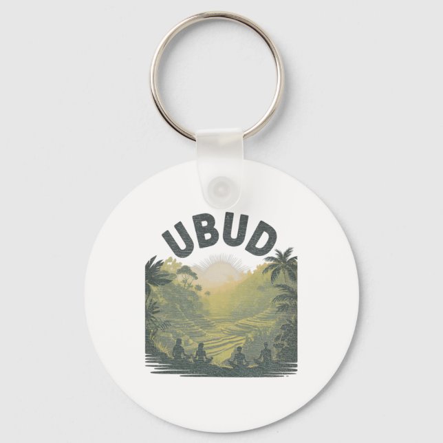 Llavero Ubud Li Rice Fields Jungle Meditation Yoga  (Anverso)