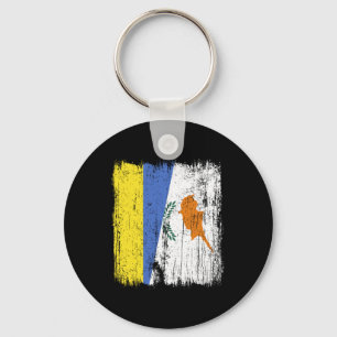 Llavero Ucrania Chipre Media Bandera Herencia Ucraniana Ch