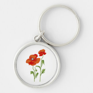Llavero Ucrania "flor de amapola" cadena de claves de colo