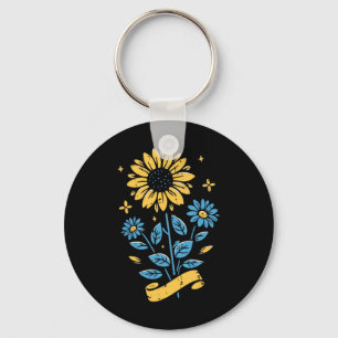 Llavero Ucrania Girasol Azul Amarillo Mujeres Ucranianas C