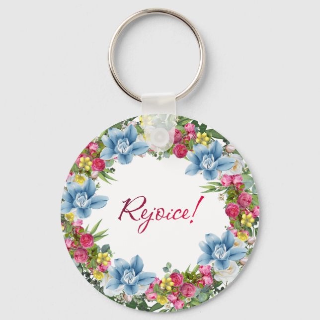 Llavero Ucrania: Huelga de flores de fe ucraniana esperanz (Anverso)