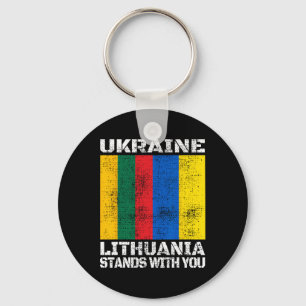 Llavero Ucrania Lituania Está Contigo Soporte Lituano