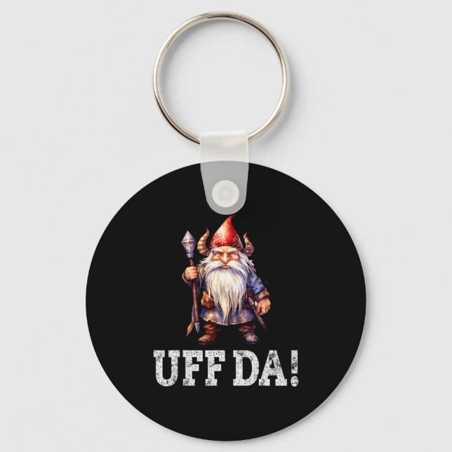 Llavero Uff Da Norwegian Quote Scandinavian Viking Gnome  (Anverso)