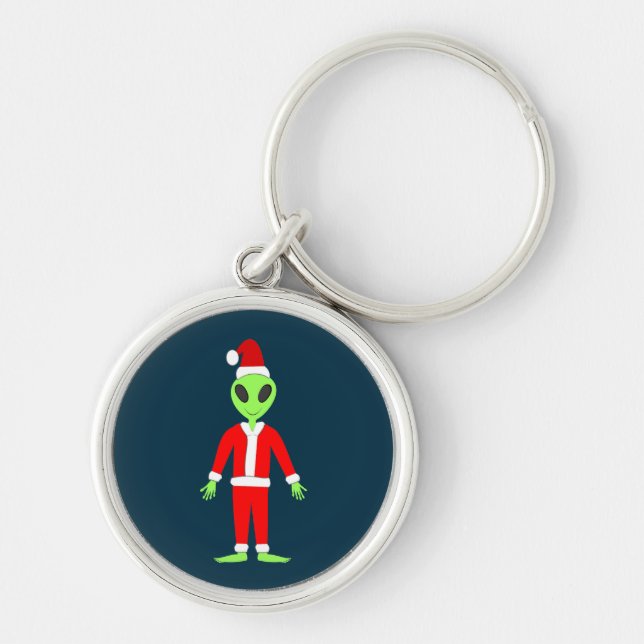 Llavero UFO Ho Ho Padre Navidad alienígena (Frente)