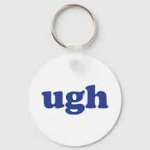 "Ugh" letras azules blancas