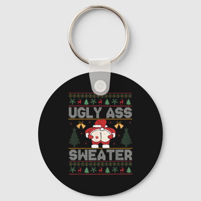 Llavero Ugly Sweater Santa Merry Christmas Funny Pajamas X (Anverso)