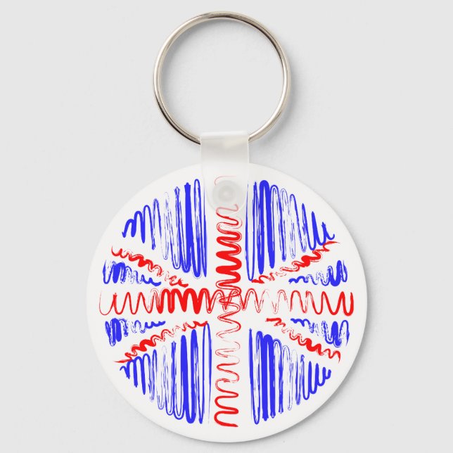 Llavero UK on White Keychain (Anverso)