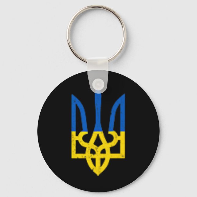 Llavero Ukrainian Trident Symbol - Ukraine Flag Support Pa (Anverso)