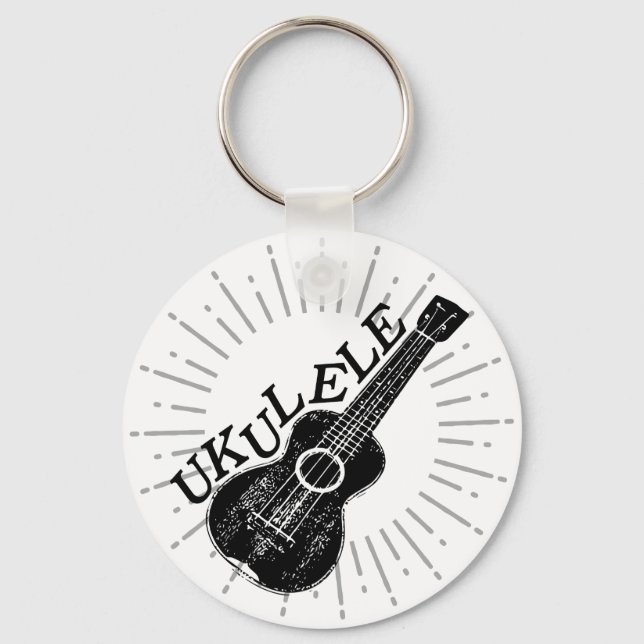 Llavero Ukulele Tecla De Texto E Imagen (Anverso)