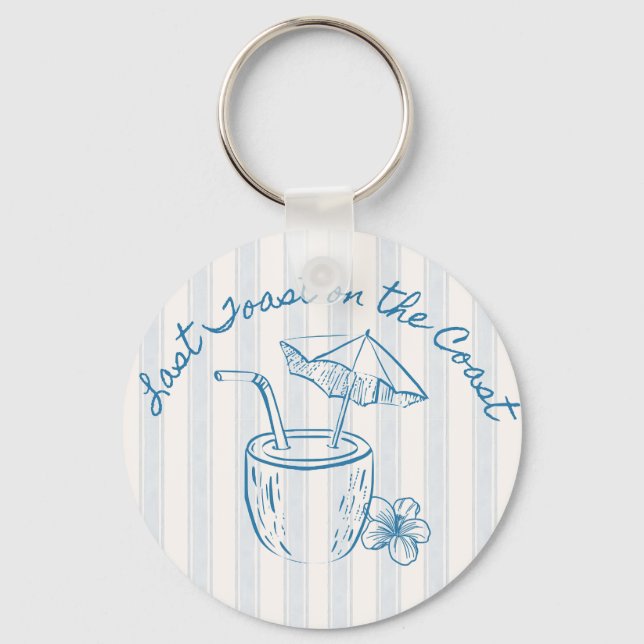 Llavero Último brindis en la costa Diseño de Despedida de  (Anverso)