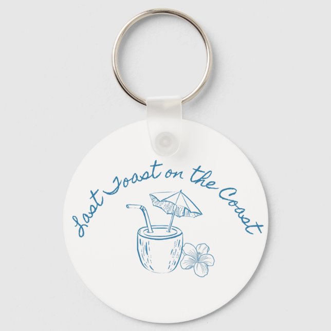 Llavero Último brindis en la costa Diseño para despedida d (Anverso)