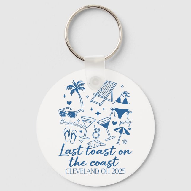 Llavero Último brindis en la fiesta de soltera de la costa (Anverso)
