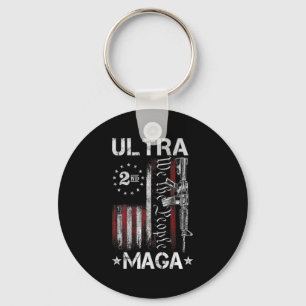 Llavero Ultra MAGA Gun AR- Cita Bandera Patriótica Estadou