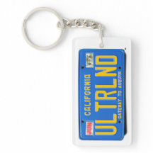 ULTRLND: Placa de licencia azul CA 1974