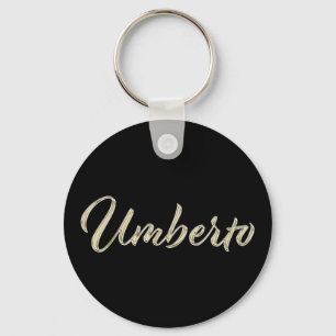 Llavero Umberto Nombre whitegold Button Schlüsselanhänger