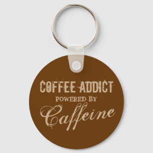 Llavero Un adicto al café alimentado por cadenas de cafeín