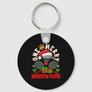 Llavero Un alegre jugador de bádminton Navidad Equipo Comb