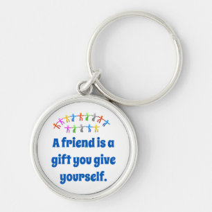 Llavero Un Amigo Es Un Regalo - Cita De Amistad