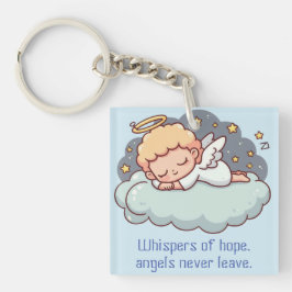 Llavero un ángel de descanso espera la llamada