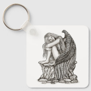 Llavero Un ángel dormido en la piedra