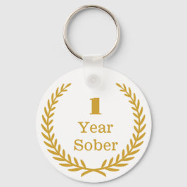 Llavero Un año Sober Keepsake, Personalizado con Sobervers