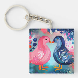 Llavero "Un beso en las plumas" Feliz Día de San Valentín