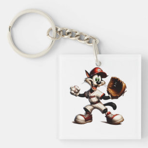 Llavero Un cántaro de béisbol para gato tonto se levanta