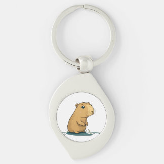 Llavero un capibara en el agujero de agua