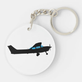 Llavero Un Cessna en la silueta