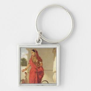 Llavero Un chica de baile indio con una cachimba, 1772