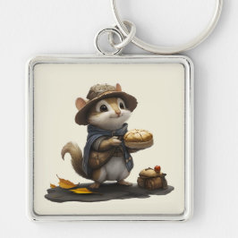 Llavero Un Chipmunk fuera del viejo bloque