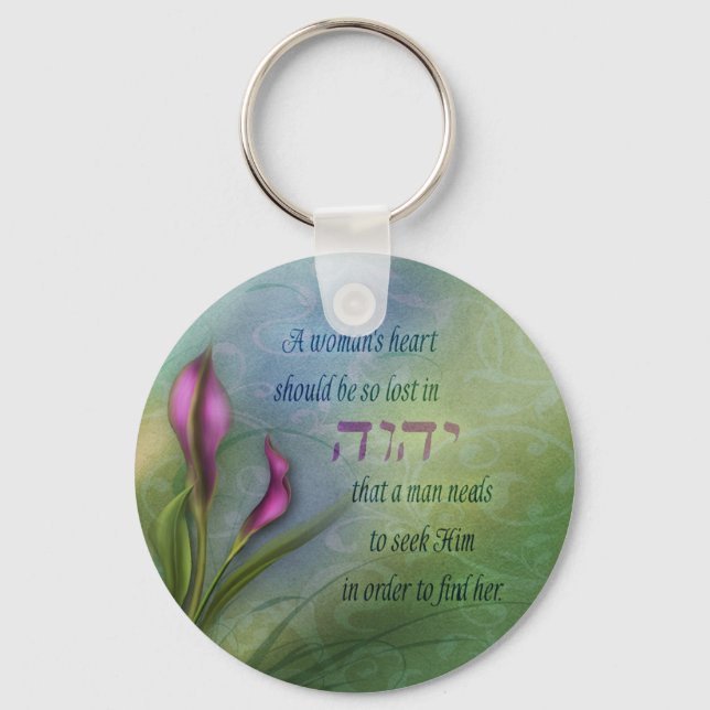 Llavero Un corazón de mujeres - Calla Lily (Anverso)