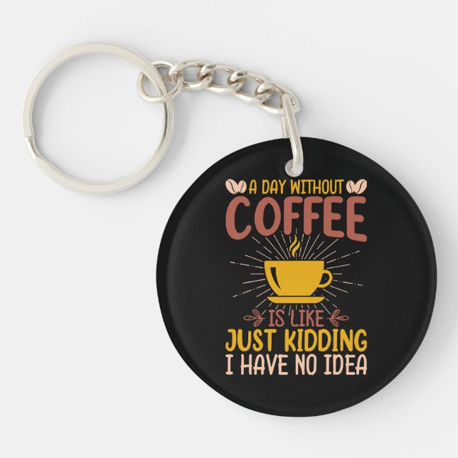 Llavero Un Día Sin Café Es Solo una Broma (Frente)