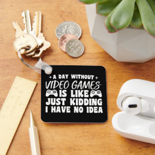 Llavero Un día sin juegos de video Amantes de juegos de az