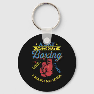 Llavero Un día sin regalo de boxeo Gracioso boxeador Kickb