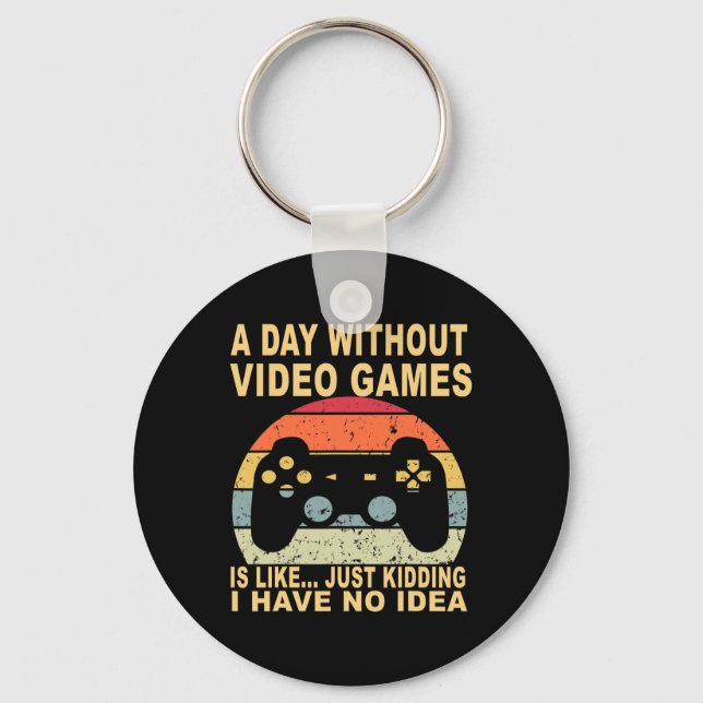 Llavero Un día sin videojuegos es jugador (Anverso)