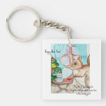 Un dibujo acogedor de una ardilla linda