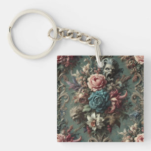 Llavero Un Dirge Desquiciado - Diseño floral gótico
