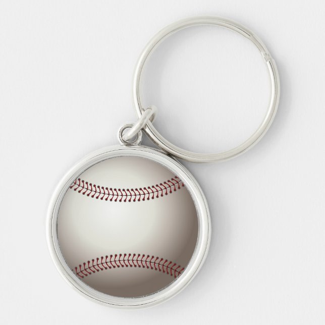 Llavero Un diseño de una base o una bola blanda (Frente)
