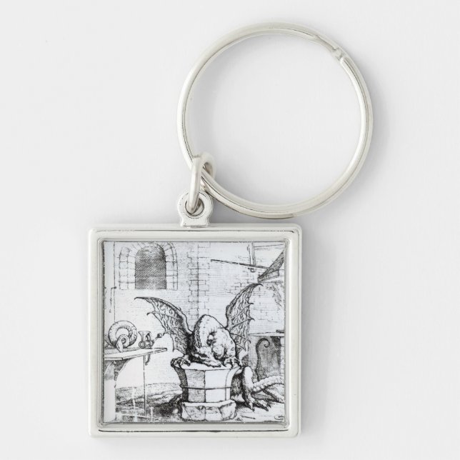 Llavero Un dragón en un taller (Frente)