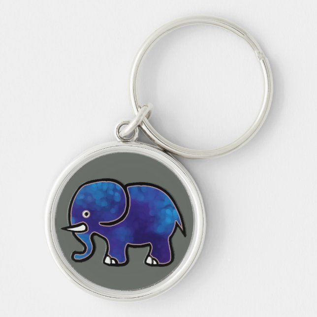 Llavero un elefante azul (Frente)