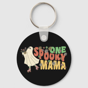 Llavero Un Fantasma De Mama Groovy Con Flores Vintage