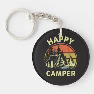 Llavero Un Feliz Campista Niño Divertido Camping