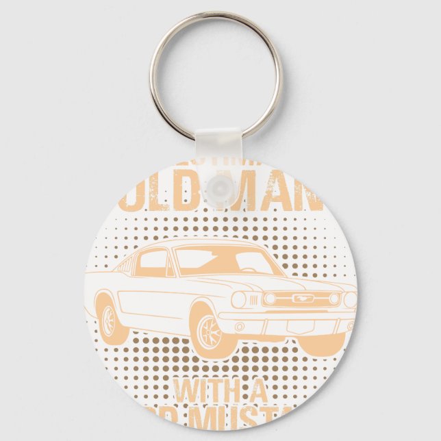 Llavero Un Ford Mustang 1966 Fastback antiguo (Anverso)