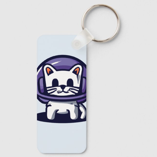 Llavero Un gato astronauta adorable (Reverso)