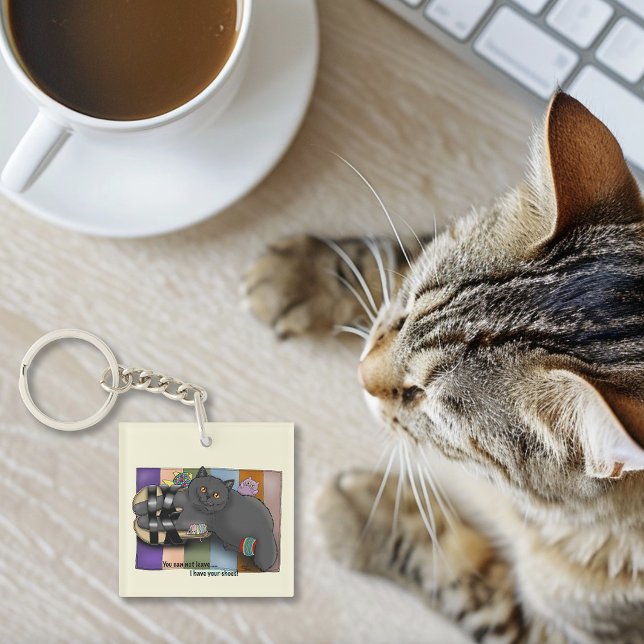 Llavero Un gato británico de Shorthair Sandalias divertido (Subido por el creador)