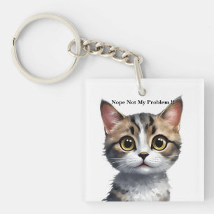 Llavero Un Gato Gracioso Dice Que No Es Mi Problema,