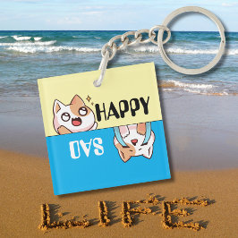 Llavero Un gato, un Personalizado simple y divertido de un