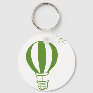 Llavero Un globo del aire caliente y un sol